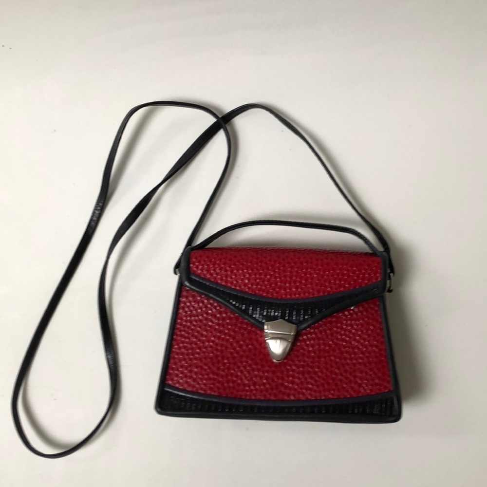 Red Leather Artisan Purse